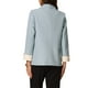 thumbnail image 3 of BLAZER DE OFICINA CHIC PARA MUJERES INSPIRE CON SOLAPA Y MANGAS LARGAS, TRAJE BLAZER M AZUL CLARO, 3 of 6