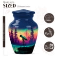 thumbnail image 2 of JAGASY Telescope Funeral Urns for Human Ashes Keepsake, Blue Small Urn for Ashes Adult Male, Pine Trees Decorative Urns for Father, Aurora Mini Cremation Urn for Mother, (3 Inch), 2 of 7