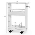 thumbnail image 2 of Gymax Chariot de Rangement Mince à Roulettes 3 Niveaux Armoire de Salle de Bain Unité de Rayonnage Mobile avec Poignée, 2 of 10
