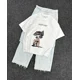 thumbnail image 1 of Camiseta holgada de algodón con cuello redondo y manga corta con estampado de dibujos animados de anime para hombre, estilo Y2k, estilo retro, gótico, hip-hop y rock, de gran tamaño, 1 of 4