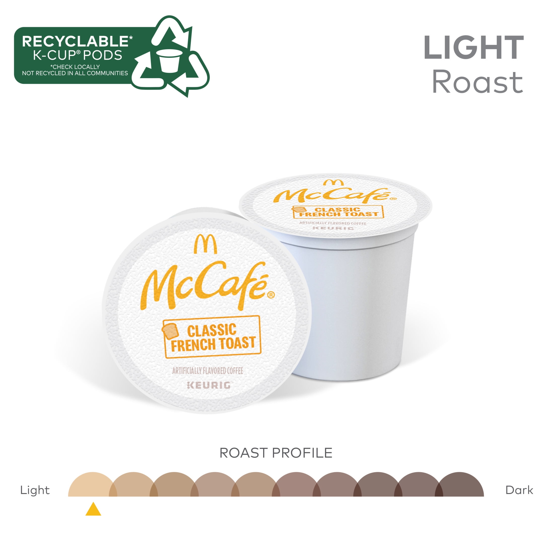 McCafe, Classic French Toast Light Roast K-Cup Coffee Pods, 24 Count