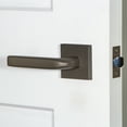thumbnail image 5 of Viaggio Qadmhmbll_Prv_238_Lh Quadrato Hammered Left Handed Solid Brass Privacy Door Lever, 5 of 7