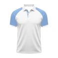 thumbnail image 3 of Polo Shirt for Men Short Sleeve Button Up Slim Fit Summer Outfits White Mens Casual Dress Shirts, 3 of 4