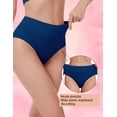 thumbnail image 4 of 4 Pack Tummy Light Control Shapewear Underwear for Women- High Waisted Underwear Butt Lifter Slimming Briefs Sport Breathable Panty for Ladies, 4 of 6