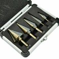 thumbnail image 4 of Juego de 5 brocas Grandes BLESIY de acero HSS escalonadas, 4 of 7