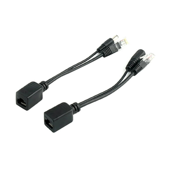 2* Passive PoE Injector and PoE Splitter Kit with 5.5x2.1 mm DC Connector RJ45 Power Over Ethernet