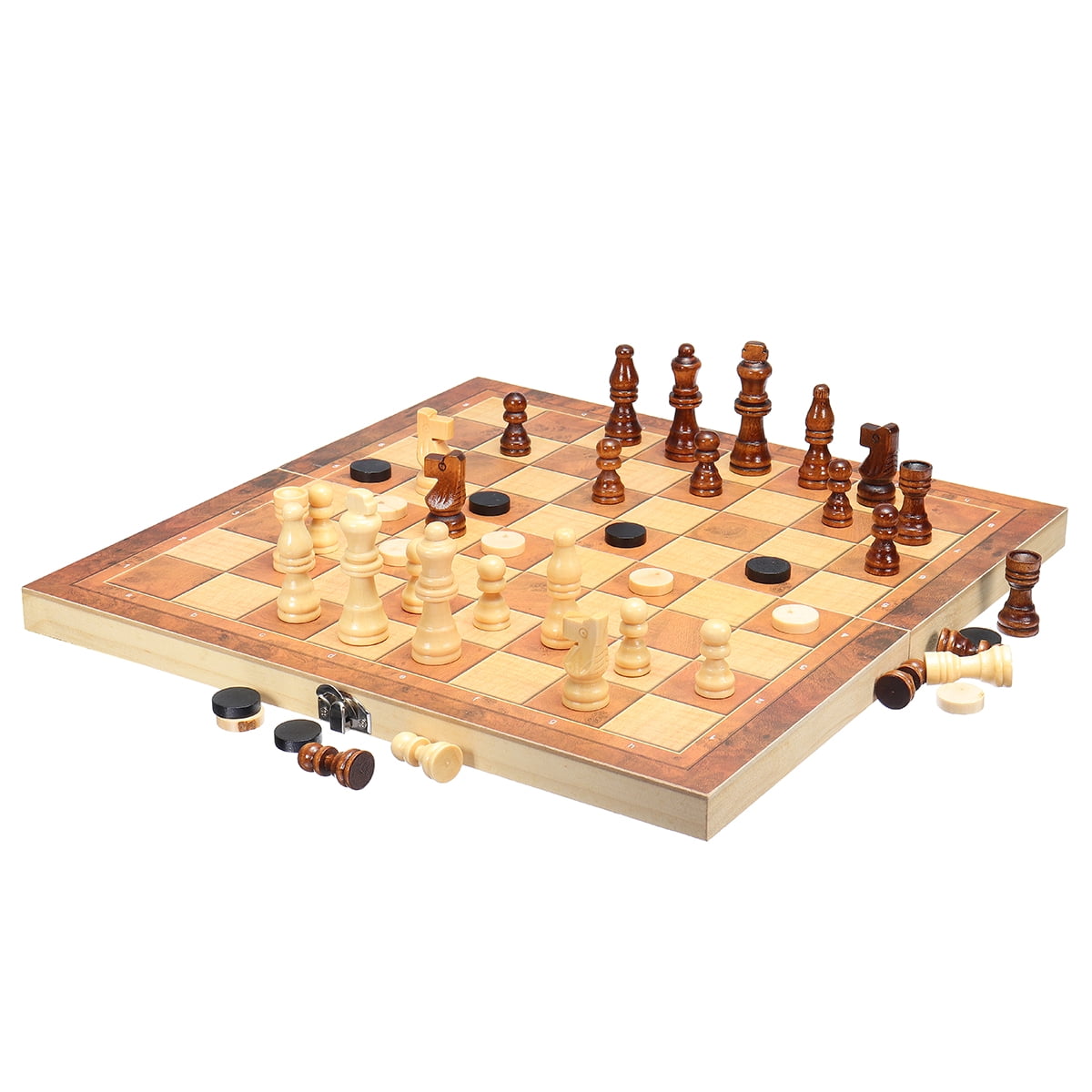 9.8/'/' Square Black//White Chess Set Magnet PC Folding Chessboard For Travel Board