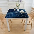 thumbnail image 3 of nygtbtfer  Universe Rectangle Tablecloth Dark Blue Space Astronaut Planet Earth Science Fiction Table Cloth Stain Resistant table Cover for Dining Room Kitchen Theme Party Decors, 3 of 7