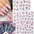 thumbnail image 4 of Flowers Nail Art Sticker Dacals, Holographic Nail Glitter Design Nail Stickers Floral Spring Nail Decals, 4 of 5