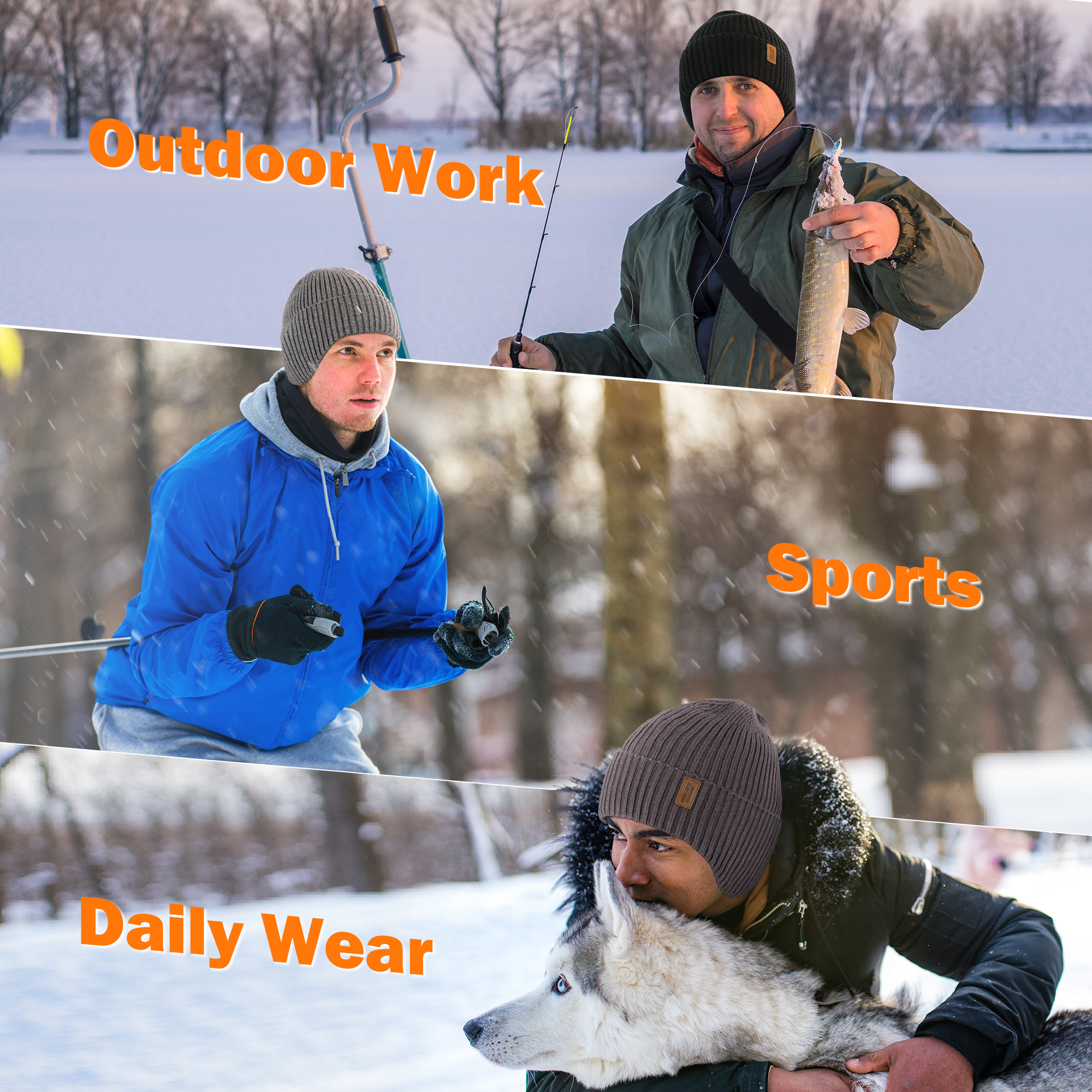 Wmcaps Unisex Winter Fleece Beanie with Earflap photo 4