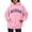 Pink, variant on Bibifish Hoodies For Women Michigan City Letter Print Fall Trendy Preppy Hoodies Long Sleeve Female Pullover Tops With Pocket