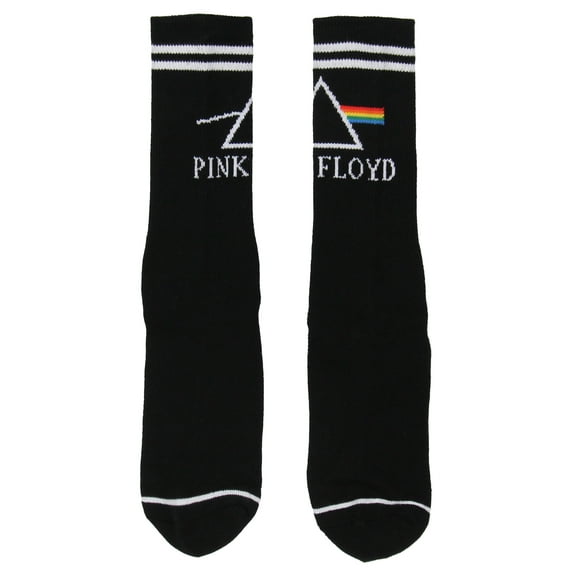 Pink Floyd Adult Dark Side Of The Moon Prism 1 Pair Crew Socks (Black)