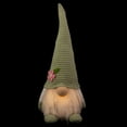 thumbnail image 3 of Northlight 12.25" Lighted Green Spring Gnome with Flower Hat, 3 of 6