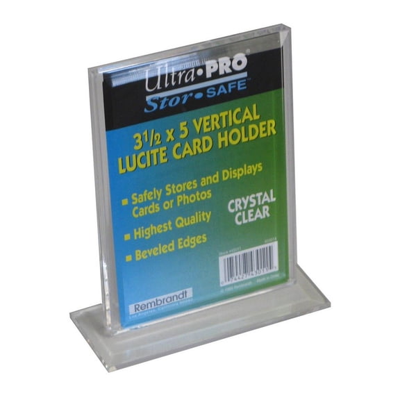 Ultra Pro 3.5" x 5" Lucite Vertical Card Holder With Base #43011