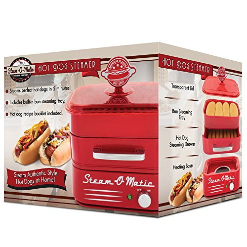 Smartplanet HDS1 Steam-O-Matic Hot Dog Steamer - Red - Walmart.ca