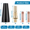 thumbnail image 4 of 24Pcs MIG Welding Kit Flux Core Gasless Nozzle 0.8/0.9mm Brass Welding Tips Replacement MIG Welder Accessories Compatible with Century FC90|80GL Forney Easy Weld 261308|306, 4 of 10