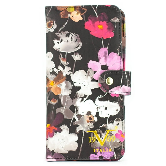 RFID Passport Cover - Sturdy, Slim and Made from PU Leather (Watercolor Flowers)