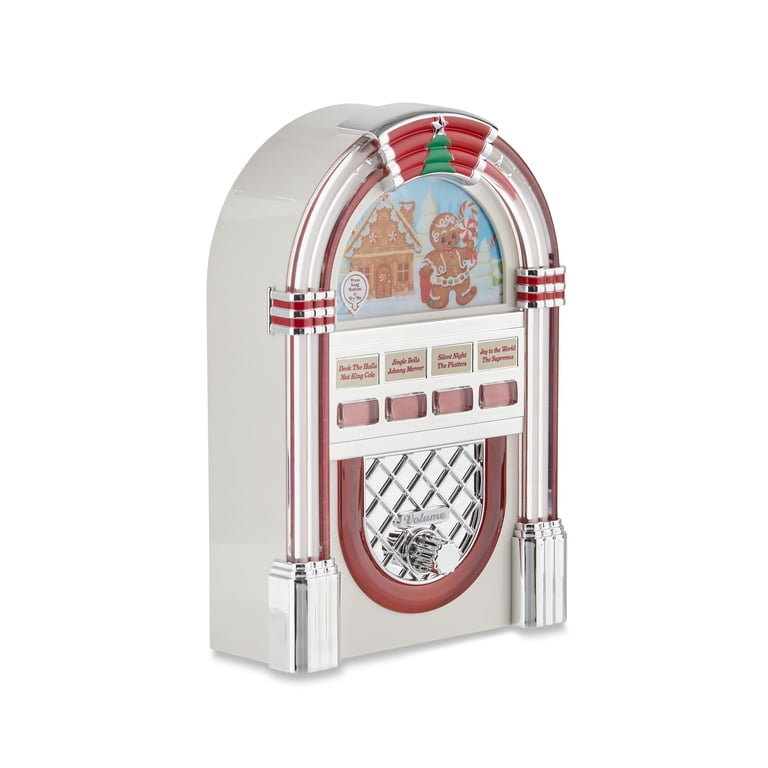 Mr. Christmas 9-inch Decorative Vintage Jukebox, Ivory - Walmart.com