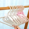 thumbnail image 6 of Clothes Hanger With Bow, Decorative Pearl Rack For Home Wardrobe, Elegant Clothing Organizer (Pink), 6 of 9