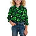 thumbnail image 6 of KyCheLot Boys St Patrick's Day Shirt Printed Button down Shirts Casual Long Sleeve Blouse 3-16 Years, 6 of 7