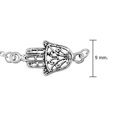 thumbnail image 5 of Symbolic Hamsa Hand Sideways Charm Sterling Silver Chain Bracelet, 5 of 5