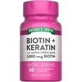 thumbnail image 1 of Suplemento de biotina Nature's Truth de 5000 mcg con queratina 50 cápsulas, 1 of 7