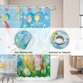 thumbnail image 3 of pipaio 72" x 72" Funny Bunny Easter Shower Curtain Art Cute Rabbit Spring Holiday Home Bathtubs Bathroom Curtain Decoration Washable Durable Polyester Fabric (Hooks Not Included), 3 of 5