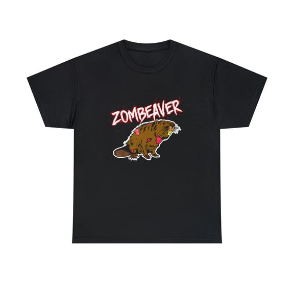 Zombie Animal Zombeaver Wild Life Halloween Tee T-shirt