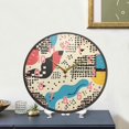 thumbnail image 4 of Yayeee Wall Clock Battery Operated 9.5" Silent Quartz Non-Ticking for Living Room Decor, Blue Retro Print, 4 of 8