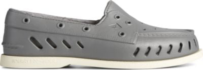 Mens Shoes Slip-on shoes Boat and deck shoes Grey for Men River Island Rubber Nubuck Boat Shoe in Grey 
