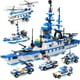 thumbnail image 1 of Ep Ejercicio N Play Kit de bloques de construcción de barcos de policía de 1169 piezas con coche de policía, helicóptero, barco patrulla para niños y niñas de 6 a 12 años, 1 of 5