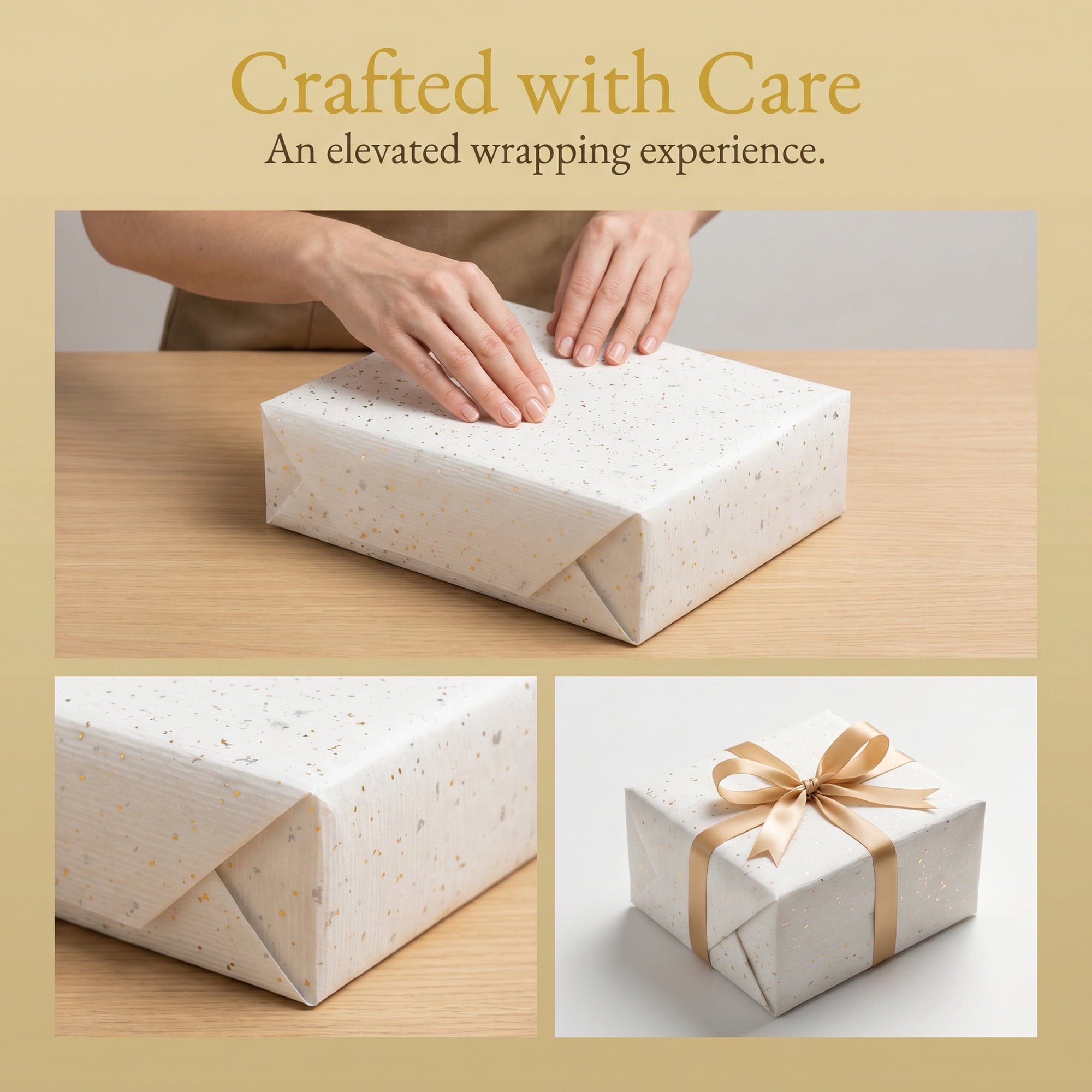 Unique Bargains Accordion Pleated Premium Wrapping Paper for Floral White 23.6"x 22.8"
