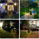 thumbnail image 4 of Linterna solar, linterna de jardín al aire libre, lámpara solar LED impermeable Ip55, decoración de jardín al aire libre de metal hueco, luz solar, balcón, jardín, patio ( Rojo Verde Cocina, Decoración y Otros, 4 of 5