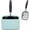 Lake Blue, variant on Heavy-Duty Metal Litter Scoop with Holder, Cats Litter Scooper Captures Clumps, Kitty Metal Scooper and Holder (White) | Heavy-Duty Metal Litter Scoop with Holder