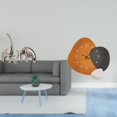 thumbnail image 2 of Figuras de familia de elefantes de cerámica y reloj de pared decorativo moderno, adorno artístico para el hogar, estante, dormitorio, baño, restaurant, 2 of 8