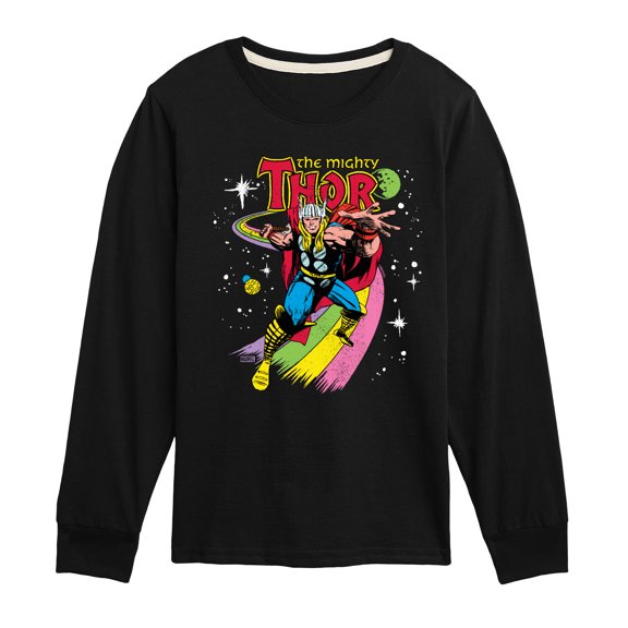 Marvel Thor - Rainbow Road - Toddler and Youth Long Sleeve Graphic T-Shirt