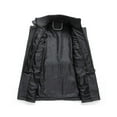 thumbnail image 3 of Abrigo de invierno para hombre, abrigo corto de lana de invierno, abrigo de lana de longitud media, chaqueta de invierno corta con cuello doble extraíble para negocios, ocio al aire libre,, 3 of 5