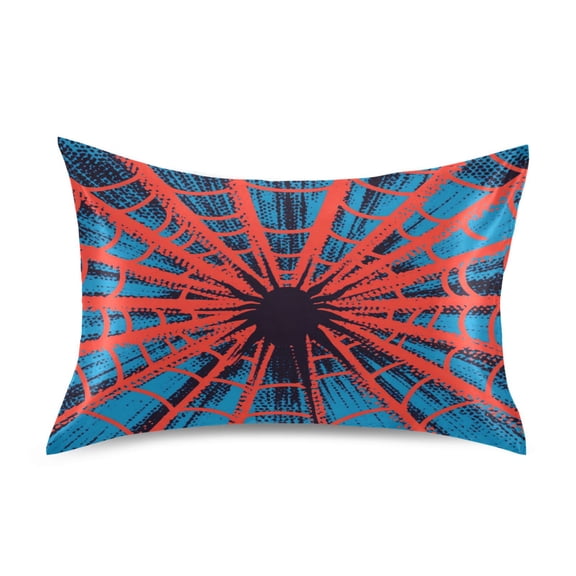Wobogo Red Spiderweb Satin Pillowcase Soft Smooth Envelope Design Comfortable Bedding Essentials 20×26in