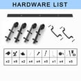 thumbnail image 3 of 36in x 84in Double Barn Door Interior Sliding Doors with Hardware Kit, MDF Panel Waterproof PVC Surface Easy Assembly, K-Frame, White, 3 of 5