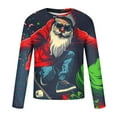 thumbnail image 4 of WXLWZYWL Ugly Christmas Sweater Light Up Funny Party Pullover Men Holiday Knit Pullover Matching Ugly Christmas Sweater Sweatshirts, 4 of 4