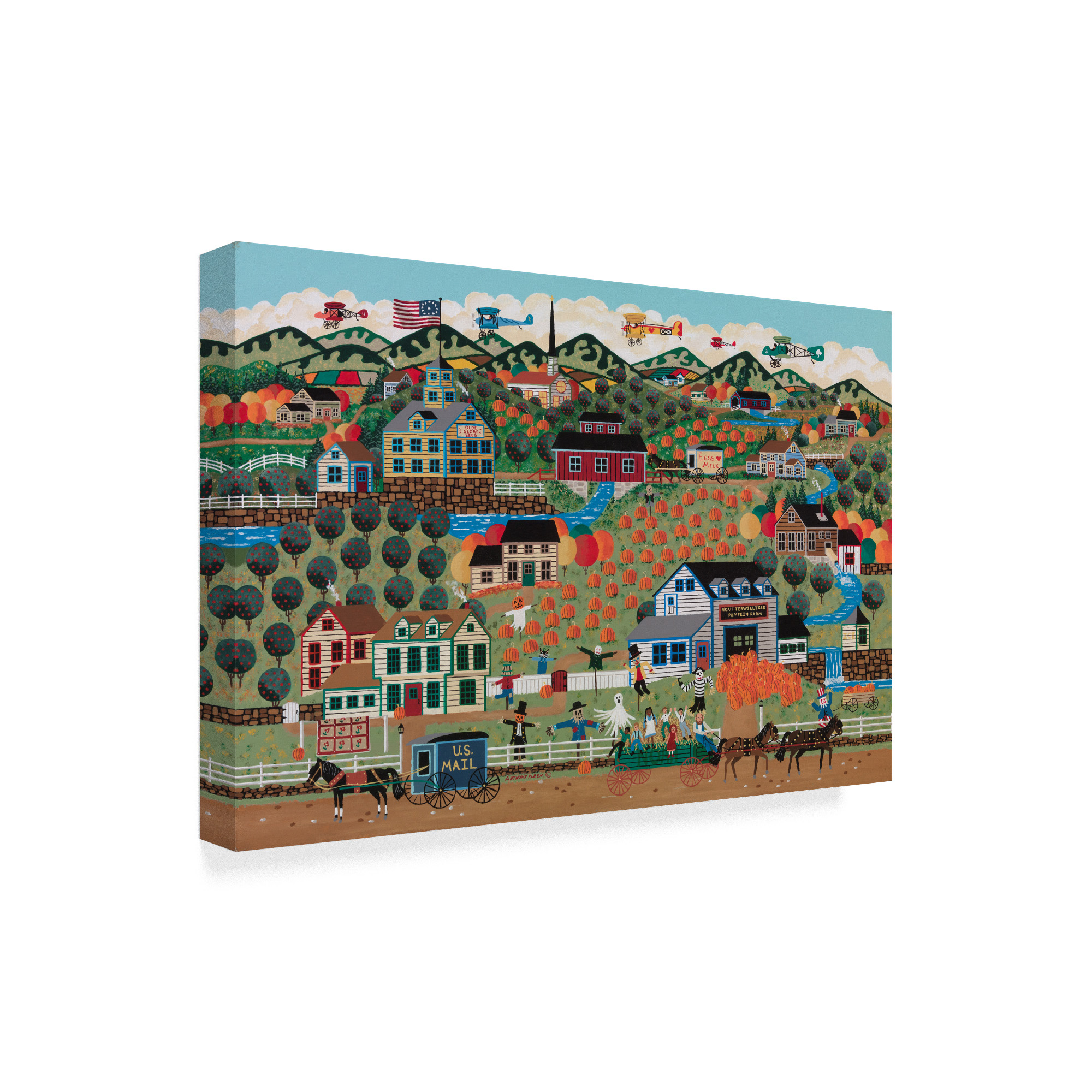 Trademark Fine Art 'Noahs Pumpkin Farm' Canvas Art by Anthony Kleem