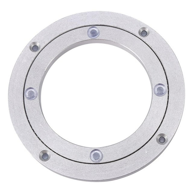 Qiilu Table Bearing,Heavy Duty Aluminium Alloy Rotating Bearing Turntable Round Dining Table Smooth Swivel Plate , Round Table Bearing