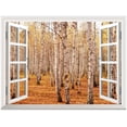 thumbnail image 2 of wall26 Removable Wall Sticker/Wall Mural - Autumn Birch Forest | Creative Window View Wall Decor - 24"x32", 2 of 6