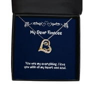 amangny Perfect Fiancee Love Dancing Necklace, You are My Everything. I Love You with All My Heart and, Epic Gifts, Funny Fiancee Gift Ideas, Unique Fiancee Gifts, Cool Fiancee Gifts,