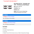thumbnail image 2 of Rear Brake Pad Set - Compatible with 1992 - 1995 Mercury Grand Marquis 1993 1994, 2 of 2