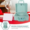 thumbnail image 3 of Shisuyan Woven Storage Basket Storage Box with Handle Woven Suitcase Woven Storage Box, 3 of 9