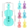 thumbnail image 3 of Violin Pencil Case Guitar Creative Pencil Case Purple, Guitar Silicone Pencil Case Silicone Cosmetic Bag Pencil Bag Multifunctional Pencil Case Aesthetic Zipper Storage Bag, 1 Pencil Case, 3 of 9