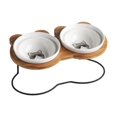thumbnail image 3 of Cuencos inclinados para perros Yinane cuencos ergonómicos antideslizantes antivómitos con protección para Gato gris, 3 of 8