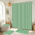 thumbnail image 2 of YHRUWN Boho Sage Green Shower Curtain and Rug Sets, 16-Piece Vintage Floral Bathroom Sets with Hooks, Waterproof Fabric Bathroom Decor Set, 2 of 10