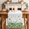 thumbnail image 4 of St. Patrick's Day Cotton Linen Table Runner for Dining Kitchen, Spring Farmhouse Luck Leaves Falling Wedding Outdoor Party Tablerunners, Dresser Scarf Coffee Tablecloth Runners 13x60 Inches, 4 of 9